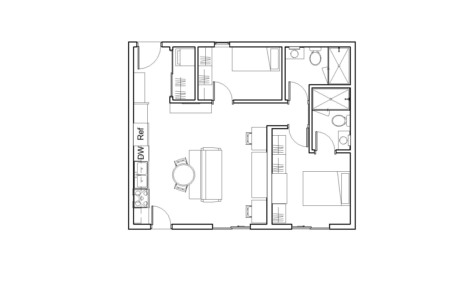 The Calabasas top-down floor plan